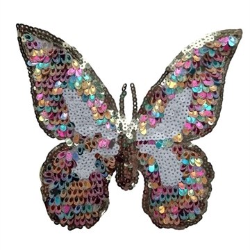 SYMÆRKE sommerfugl18x19 cm pailletter